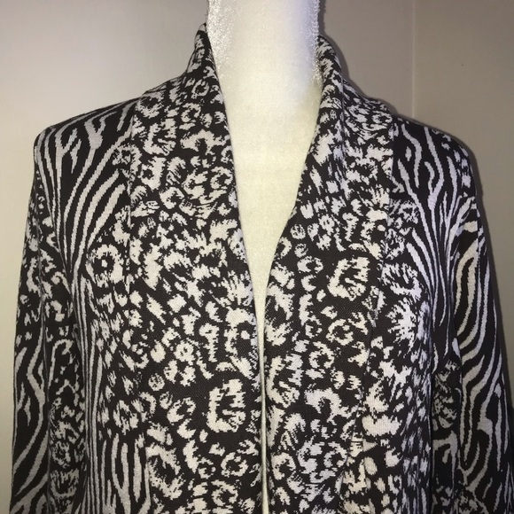 2/$20 Style & Co Open Front Collared Cotton Cardigan M - Picture 2 of 7